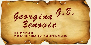 Georgina Benović vizit kartica